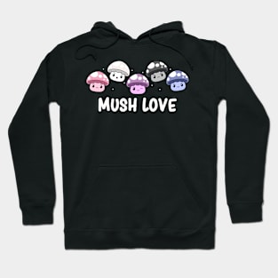 Genderfluid Pride Flag Month Cute Mushroom Kawaii Fungi Hoodie